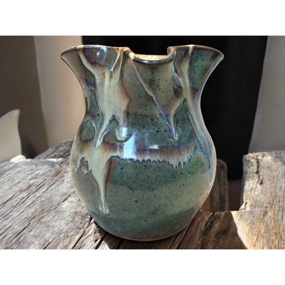 Martindale Art Pottery Creamer and Honey Pot Lidded Sugar Signed - Picture 3 of 16